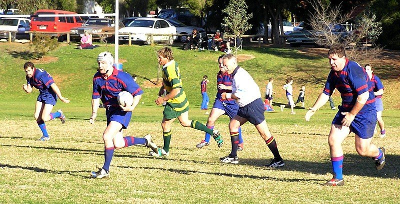 1st XV - Boof with ball, Czez in support
